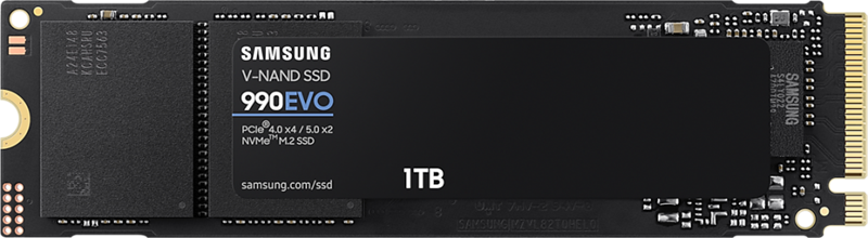 SSD M.2 (PCI-E NVMe 2.0 Gen 4.0 x4) 1Tb Samsung 990 EVO (R5000/W4200MB/s) 1year
