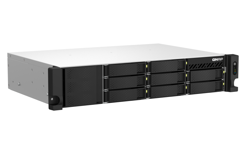 QNAP SMB 2U/8bay QC 2,2GhzCPU/4Gb(upto64Gb)/upto 20HDD with TL-R1200S-RP /SATA(3,5'' 2,5")/ 4xUSB3.2/2xExp.slot/2x2,5Gb/iSCSI/1xPS/no rail(RAIL-B02)/3YW TS-873AeU-4G-EU-RU