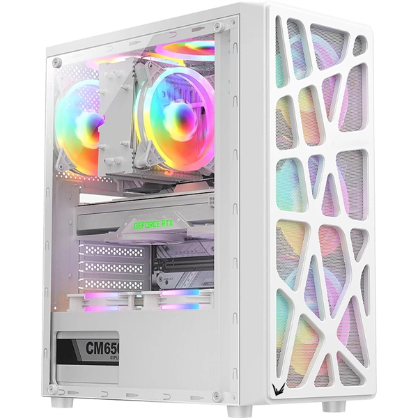 Formula V Line MANA WHITE, ATX, TYPE-C*1, USB2.0*1, USB3.0*1, FRONT 3x120mm FRGB, REAR 1x120mm FRGB