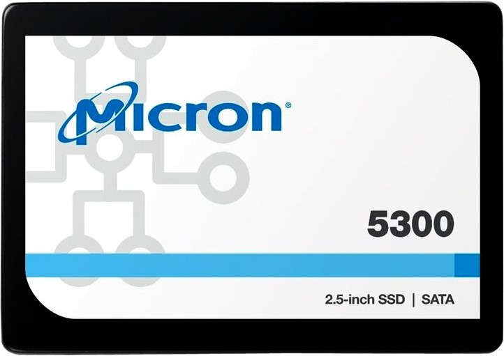 Micron 5300PRO 240GB SATA 2.5" 3D TLC R540/W310MB/s MTTF 3М 67000/40000 IOPS 657TBW SSD Enterprise Solid State Drive, 1 year, OEM
