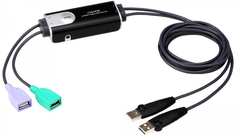 ATEN 2-Port USB Boundless Cable KM Switch