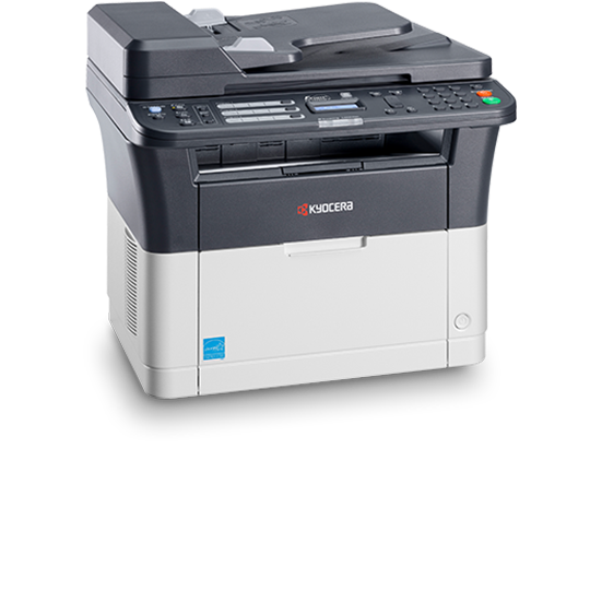 Kyocera FS-1025MFP, P/C/S, ч/б лазерный, A4, 25 стр/мин, 1800x600 dpi, 64 Мб, USB 2.0, Network, лоток 250 л., Duplex, автопод., старт.тонер 1000 стр.