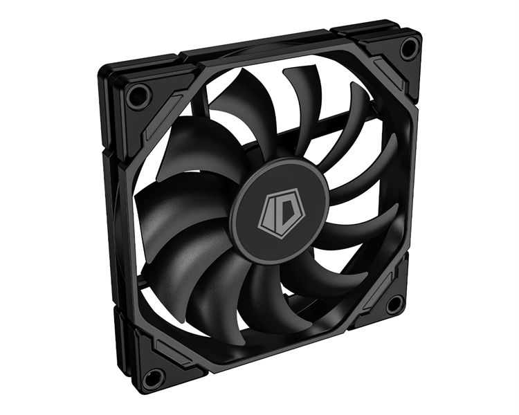 ID-COOLING TF-9215-K 92x92x15мм (80шт./кор, PWM, 4pin, черный, резиновые углы, 800-2800об/мин)  BOX