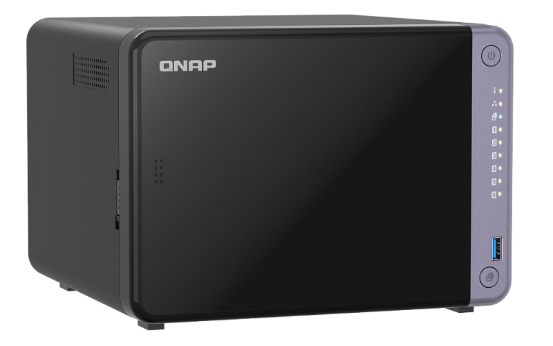 QNAP SMB QC 2GhzCPU/4Gb/upto 6HDD, up to 22 with TL-D1600S/SATA(3,5" 2,5")/ 2xUSB3.2/1xHDMI/1xExp.slot/2x2,5Gb 2x10Gb(SFP+)/iSCSI/1xPS/2YW