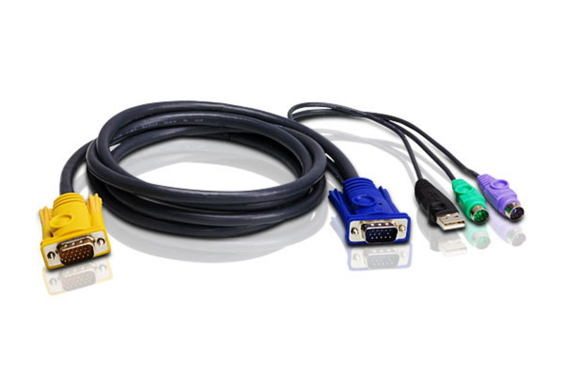 ATEN USB-PS/2 1.8M HYBRID CABLE., 1.8m