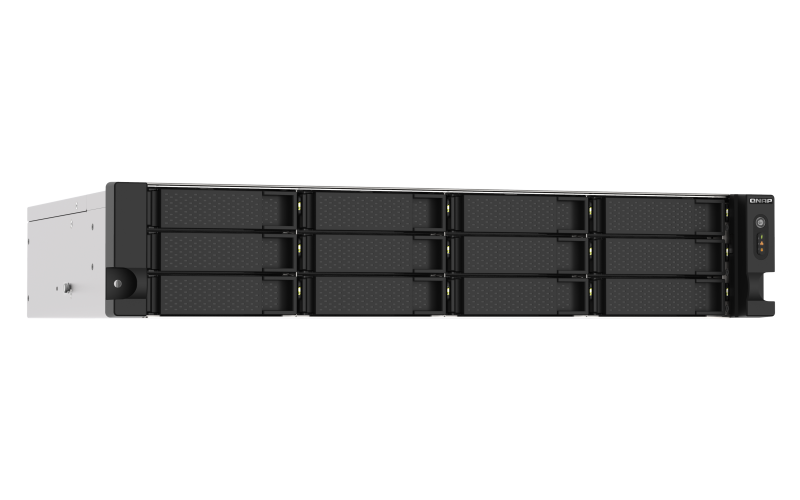 QNAP SMB 2U/12bay QC 2,2GhzCPU/8Gb(upto64Gb)/upto 24HDD with TL-R1200S-RP/SATA(3,5" 2,5")/ 4xUSB3.2/2xExp.slot/2x2,5Gb/iSCSI/2xPS/no rail(RAIL-B02)/3YW TS-1273AU-RP-8G-EU-RU