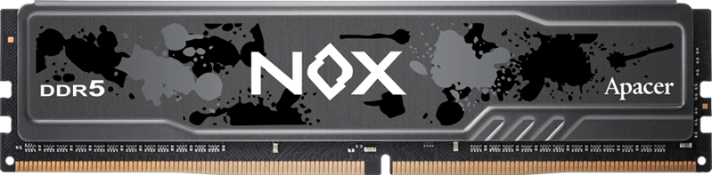 Apacer  DDR5  16GB  6000MHz DIMM NOX Black Gaming Memory CL40 1.35V (Retail) 2048*8  Heat Sink (Retail) 3 years (AH5U16G60C622MBAA-1)