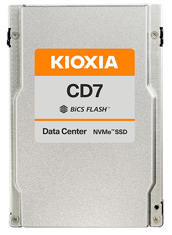 KIOXIA Enterprise SSD 2,5"(SFF/U.2), CD7-R, 3840GB (3.84TB), NVMe 1.4/PCIe 4.0 1x4, R6650/W3200MB/s, IOPS(R4K) 1100K/180K, MTTF 2,5M, 1DWPD/5Y (Read Intensive), TLC BiCS Flash™