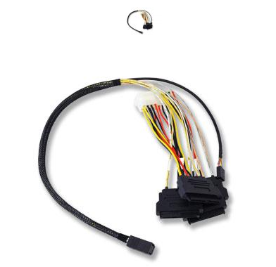 Cable, SFF-8643 - 4*SFF-8482, 1M (analog LSI00412 / L5-00222-00 / 2280100-R / ACD-SFF8643-SAS8482SB-10M / MD-6705049)