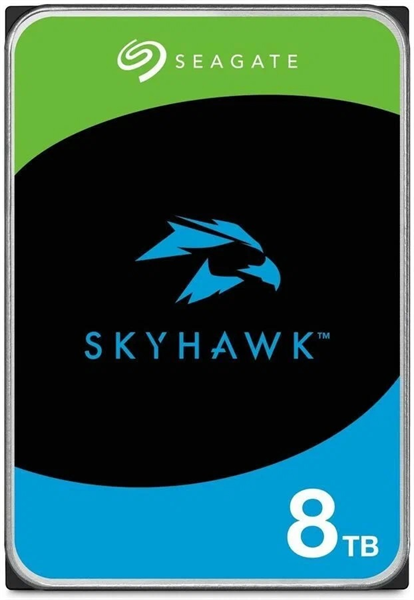 Seagate SkyHawk HDD 3.5" SATA 8Tb, 5400 rpm, 256Mb buffer, 512e/4Kn, CMR, ST8000VX010, 1 year