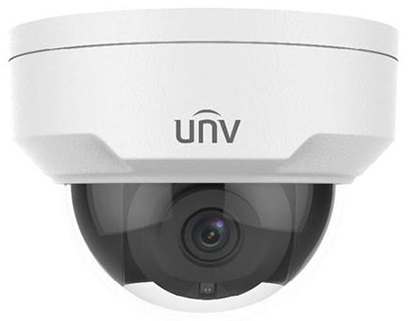 Uniview Видеокамера IP купольная антивандальная, 1/2.7" 4 Мп КМОП @ 30 к/с, ИК-подсветка до 50м., LightHunter 0.003 Лк @F1.6, объектив 4.0 мм, WDR, 2D/3D DNR, Ultra 265, H.265, H.264, MJPEG, 3 потока,
