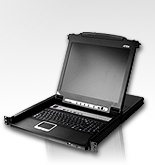 ATEN 19" 16-Port PS/2-USB VGA Single Rail LCD KVM Switch