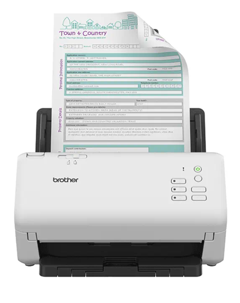Brother Документ-сканер ADS-4300N, A4, 40 стр/мин, цветной, 1200 dpi, Duplex, ADF80, USB 3.0, LAN, Scan to Net, Ex.ADS-2400N