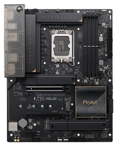 ASUS PROART B760-CREATOR, LGA1700, B760, 4*DDR5, 4*SATA, 3*M.2, 4*USB 3.2, 4*USB 2.0, Type-C, 2*PCIx16, 1*PCIx1, DP+HDMI, ATX; 90MB1F20-M1EAY0
