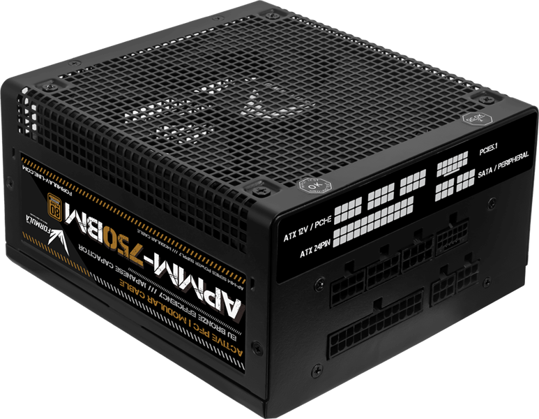 Formula V Line APMM-750BM, 750W, ATX3.1/PCIe5.1, APFC, 80+ Bronze, 12cm Fan, Full Modular