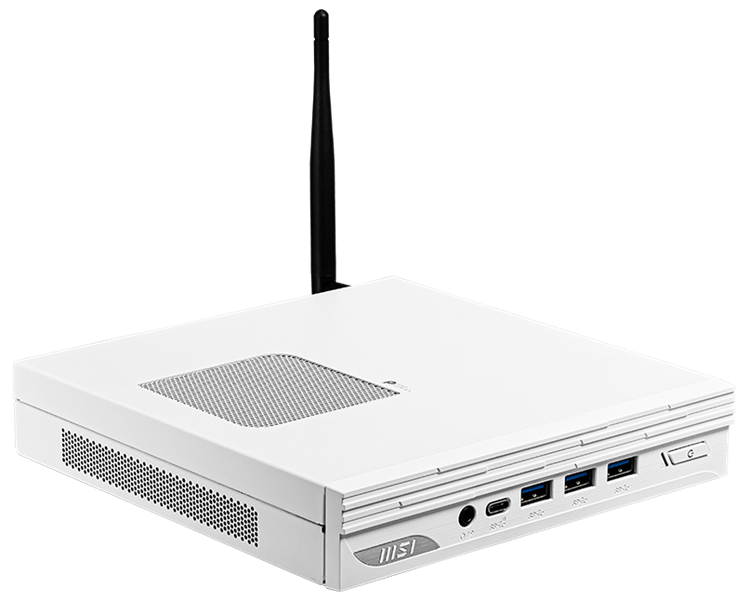 MSI Pro DP10 12M Mini Core i7-1255U (1.7GHz), 16Gb (8GBx2) DDR4 SO-DIMM, 1TB SSD M.2, Intel Graphics, noDVD, WiFi, BT, 120W, VESA, VGA, noOS, 1y war-ty, White