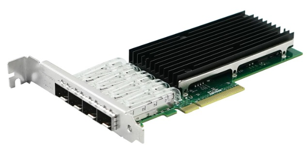 LR-Link NIC PCIe 3.0 x8, 4 x 10G SFP+, Intel X710-DA4 chipset (FH+LP)