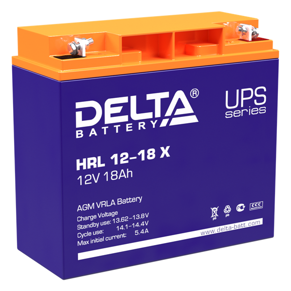 Delta Аккумуляторная батарея для ИБП HRL 12-18 X (12V/18Ah)