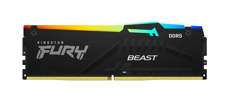 Kingston 16GB 6400MT/s DDR5 CL32 DIMM FURY Beast RGB XMP