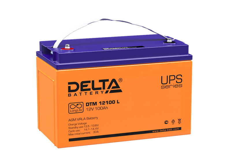 DELTA Аккумуляторная батарея AGM DTM 12100 L (12V / 100Ah)