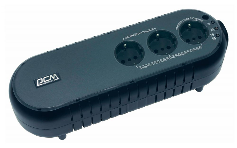 Powercom Back-UPS WOW, OffLine, 300VA/165W, Tower, 3xSchuko outlets(1 Surge & 2 batt) (41484)