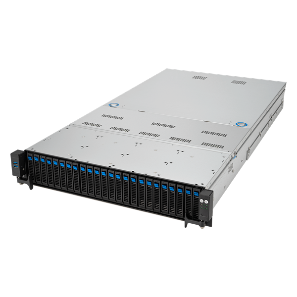ASUS RS720A-E12-RS24U /OCP, 2xSP5(LGA 6096; up to 400W),24xDDR5 RDIMM(up to 6TB),24xNVMe/SATA(16 NVMe+8x NVMe/SATA/SAS),soft RAID,2xM.2 slot,8 PCIeGen5+1xRAID slot+OCP 3.0,2x10GBe,2x2600W,ASMB11-Ikv