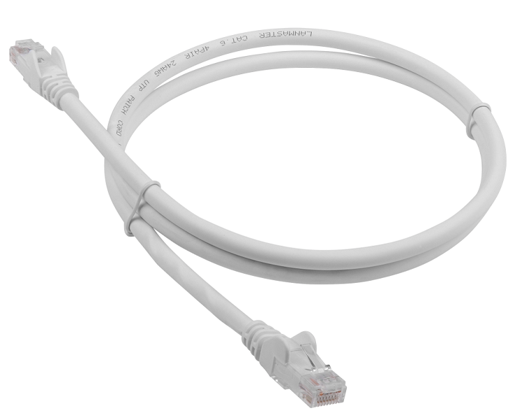 Патч-корд LANMASTER LSZH UTP кат.6, 1.0 м, серый