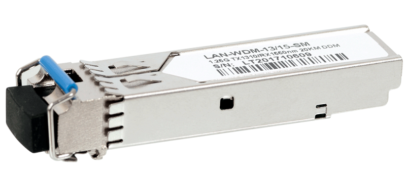 Модуль SFP WDM 1.25G, 1310nm / 1550nm, 20 km, LC, DDM, Cisco