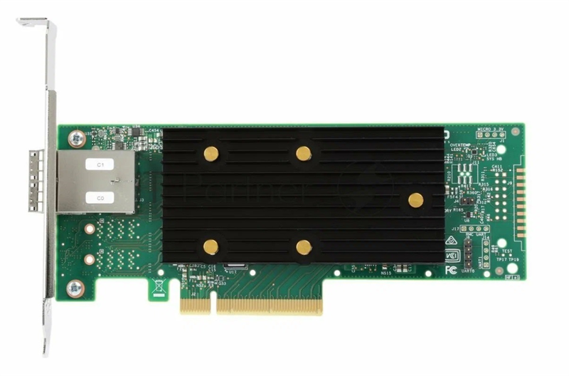 Broadcom Controller 9400-8e (05-50013-01) PCIe 3.1 x8 LP, Tri-Mode SAS/SATA/NVMe 12G HBA, 8port(2*ext SFF8644), SAS3408 IOC, 1 year