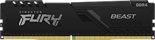 Kingston 32GB 3200MT/s DDR4 CL16 DIMM (Kit of 2) 1Gx8 FURY Beast Black