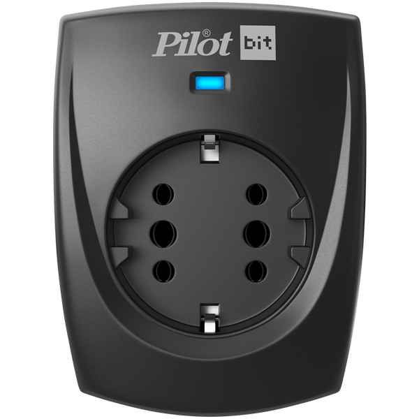 Сетевой фильтр PILOT BIT, 1 розетка, 16А/3,5кВт, черный, Россия
