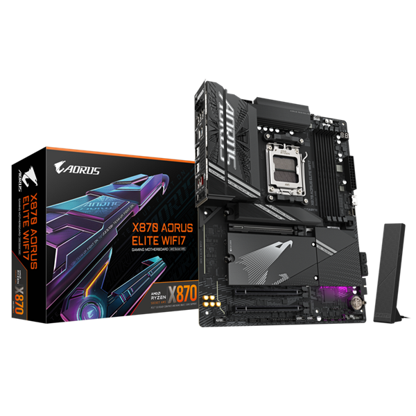 GIGABYTE X870 AORUS ELITE WIFI7 , AM5, X870, 4*DDR5,  4*SATA, 4*M.2, 6*USB 3.2, 4*USB 2.0, 2*Type-C, 3*PCIx16, HDMI, ATX