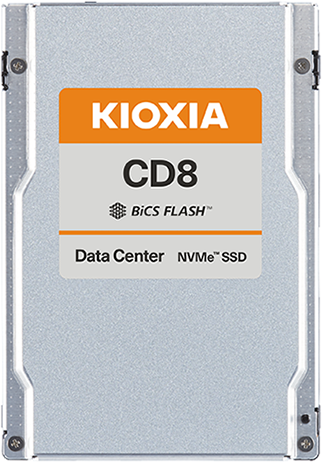 KIOXIA Enterprise SSD 2,5"(SFF/U.2), CD8-R, 3840GB (3.84TB), NVMe 1.4/PCIe 4.0 1x4, R7200/W3800MB/s, IOPS(R4K) 1250K/195K, MTTF 2,5M, 1DWPD/5Y (Read Intensive), 3D-TLC, 15mm