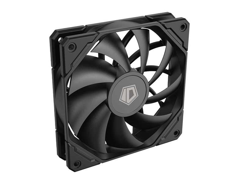 ID-COOLING TF-12025-PRO BLACK 120x120x25мм (60шт./кор, PWM, резиновые углы, черный, 500-1800об/мин) BOX
