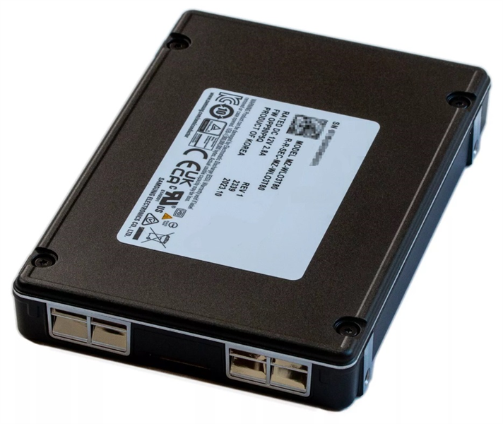 Samsung Enterprise SSD, 2.5"(SFF/U.3), PM1743, 15360GB, NVMe PCIe 5.0 1x4, DP 2x2, R14000/W7100Mb/s, IOPS(R4K) 2500K/360K, MTBF 2,5M, 1DWPD/5Y, TBW 28032TB, OEM