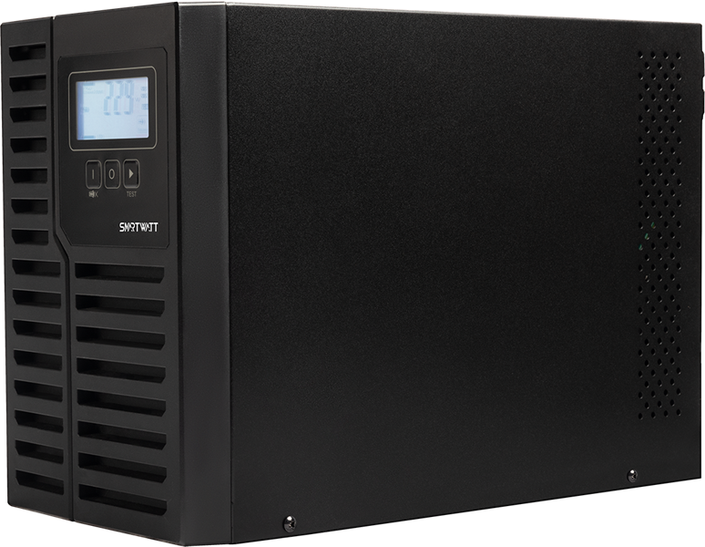 SMARTWATT ИБП Онлайн, мощность 1000/900 ВА/Вт, напольный, LCD дисплей, управляемые розетки, Shuko CEE7/4 - 1 шт. , IEC13 - 4 шт., встроенные АКБ