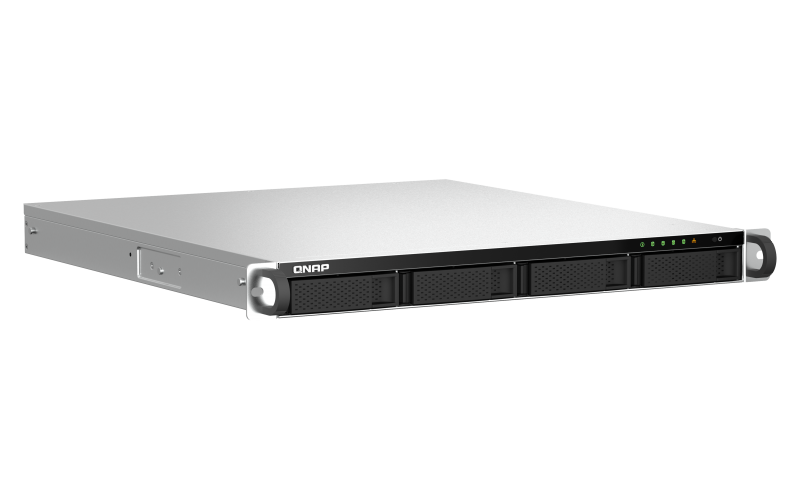 QNAP SMB 1U/4bay QC 2,0GhzCPU/8Gb(upto16Gb)/upto 28HDD with TL-R1200S-RP/SATA(3,5" 2,5")/ 2xUSB3.2 2xUSB2.0/1xEXP.slot/1xHDMI/2x2,5GbE/iSCSI/1xPS/no rail(RAIL-B02)/3YW TS-464U-8G-EU-RU