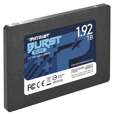 Patriot SSD BURST ELITE 1920Gb SATA3 2.5” R450/W320 TBW 800TB 3D NAND
