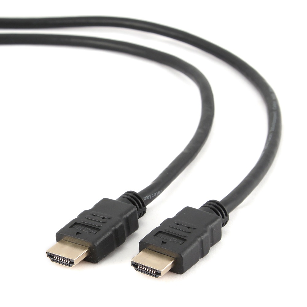 Cablexpert Кабель HDMI, 19F/19F, v2.0, 4K, 18 Гбит/с, медь, позол.контакты, экран, 1м, черный, пакет