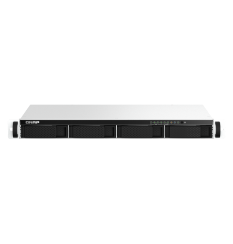 QNAP SMB 1U/4bay QC 2,0GhzCPU/8Gb(upto16Gb)/upto 28HDD with TL-R1200C-RP/SATA(3,5" 2,5")/ 2xUSB3.2 2xUSB2.0/2xM.2/1xHDMI/2x2,5Gb/iSCSI/1xPS/no rail(RAIL-B02)/3YW TS-464EU-8G-EU-RU