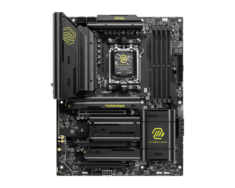MSI MAG X870 TOMAHAWK WIFI,X870,AM5,4DDR5,3PCI-Ex16,4M.2,4SATA3,2USB4,1USB 3.2 Gen2x2,3