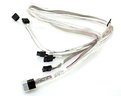 Supermicro CBL-SAST-0556 internal mini SAS HD to 4 SATA, 90/90/75/75cm w/75cm SB, S. 30AWG