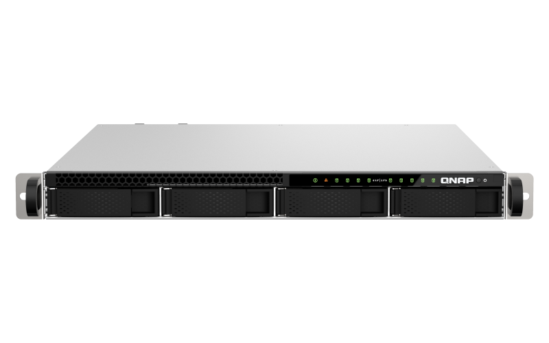 QNAP ENTERPRISE 1U/9bay 4C 3,4GhzCPU/16Gb(upto128Gb)/upto 265HDD with TL-R1620Sep-RP/4xUSB3.2/1xExp.slot/2x2,5Gb 2x10Gb(BASE-T) /iSCSI/2xPS/no rail(RAIL-B02)/5YW TS-h987XU-RP-E2334-16G-EU-RU