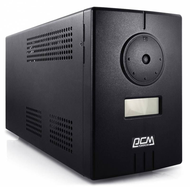 Powercom Infinity, Line-Interactive, 800VA/480W, Tower, 2xSchuko, LCD, USB, без встроенных батарей (314809)