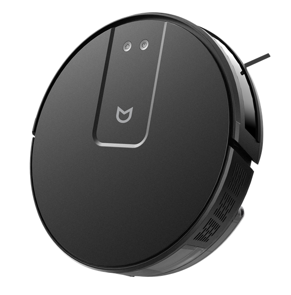 Robot vacuum IRBIS Peach 0121,2500 mAh,28W,2000Pa, Hyroscope, Black, charging stat, remote, roller brush & cloth for wet, 2 in 1 water tank & dust collector, brushes 2, HEPA filter 2, cleaning brush