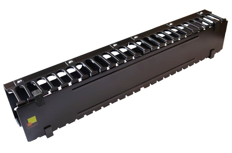 Кабельный органайзер 19" c крышкой, 2U