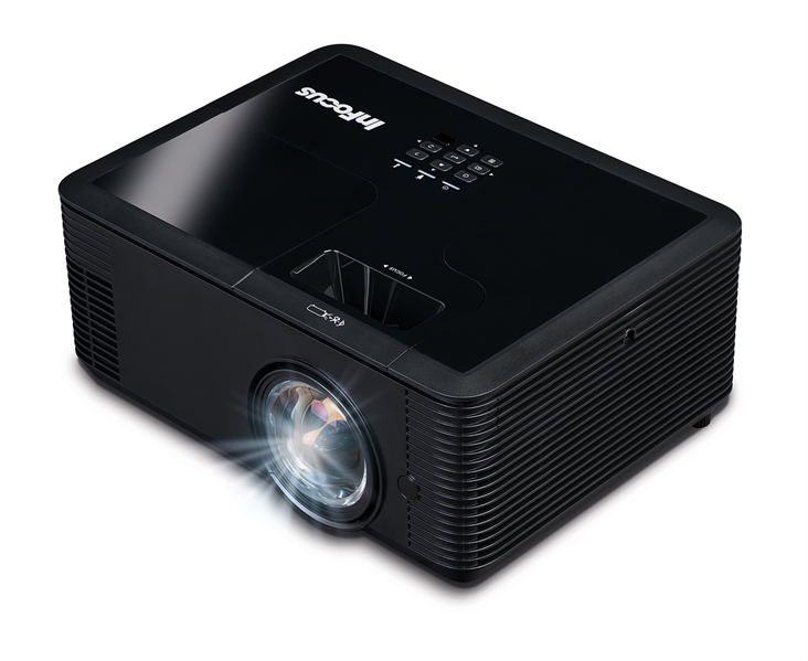 INFOCUS IN136ST DLP,4000 ANSI Lm,WXGA(1280x800),28500:1,0.521:1,3.5mm in,Composite video,VGA,HDMI 1.4a x3,USB-A,лампа 15000ч.(ECO mode),3.5mm out,Monitor out(VGA),RS232,RJ45,21дБ, 3.2 кг.