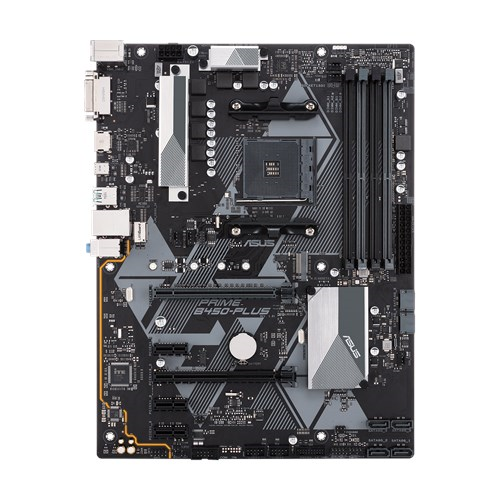 ASUS PRIME B450-PLUS, AM4, B450, 4*DDR4, 6*SATA, 2*M.2, 4*USB 3.2, 2*USB 2.0, Type-C, 3*PCIx16, 3*PCIx1, DVI-D+HDMI, ATX; 90MB0YN0-M0EAY0