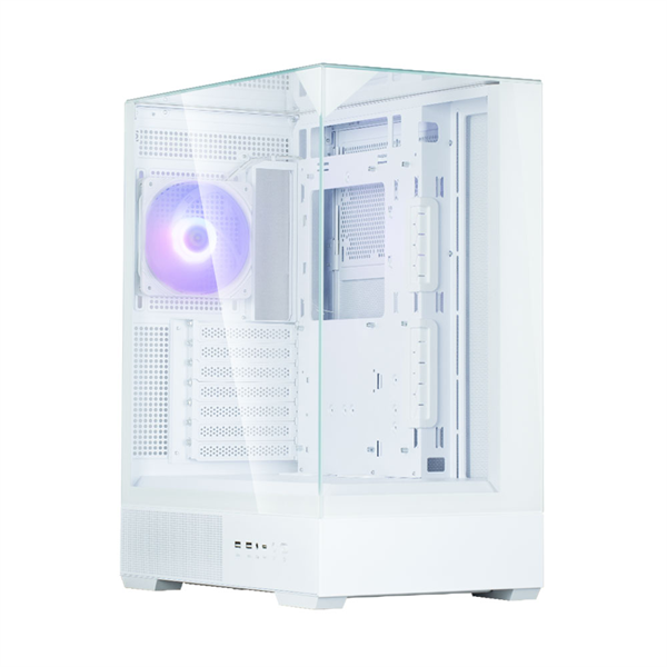 ZALMAN P40 Prism, ATX, WHITE, WINDOW, 2x3.5", 3x2.5", 1xUSB TYPE-C, 2xUSB3.0, REAR 1x120mm ARGB