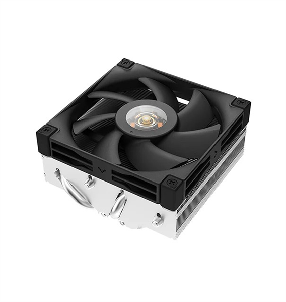 DEEPCOOL AN400 LGA1700/1200/115X/AM5/AM4 низкопрофильный 52,5 mm (27шт/кор, TDP 150W, PWM,  Fan 120mm, 4 тепл. Трубок, Copper Base, White LED, черный) RET (R-AN400-BKNNMN-G)